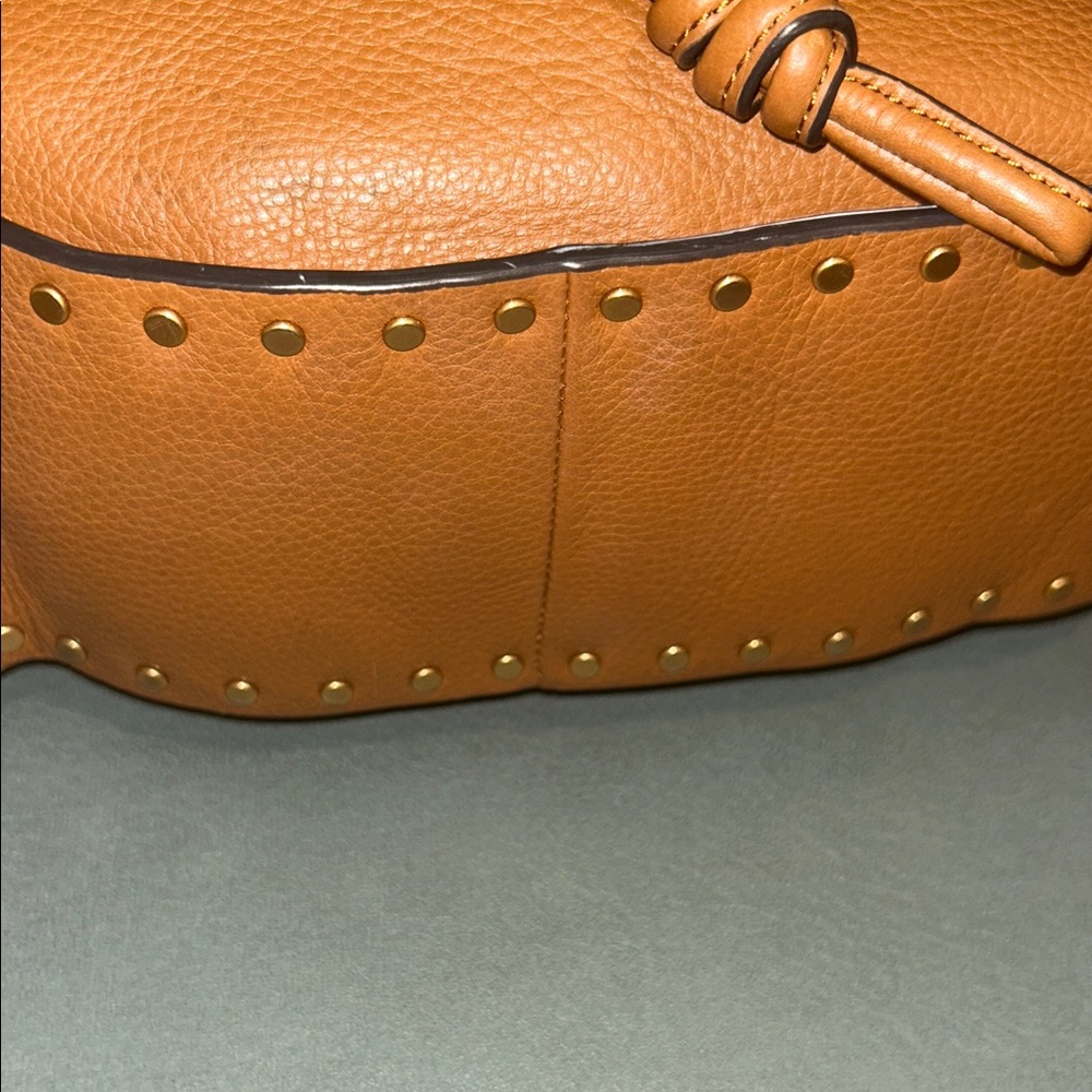 Rebecca Minkoff Nanine Leather Drawstring Brown Pebbled Leather Bucket Bag EUC - Picture 6 of 9